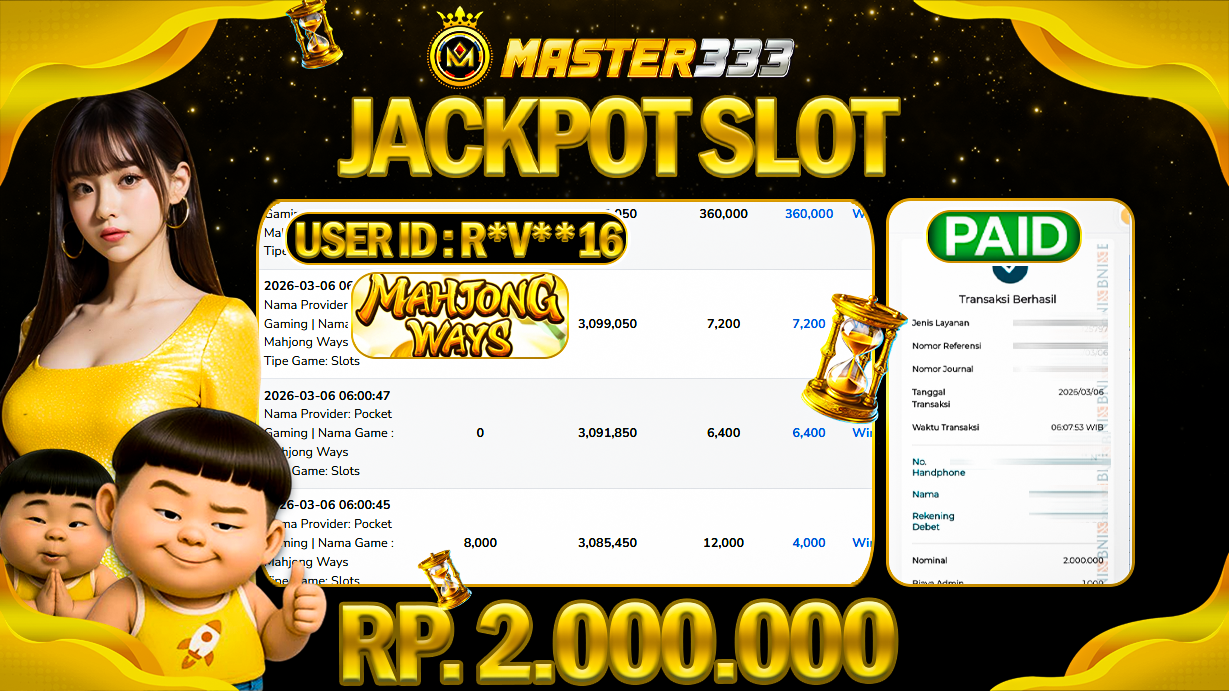 JACKPOT 2.000.000 JUTA DI SLOT PG SOFT GAMES MAHJONG WAYS 1 SAH LUNAS